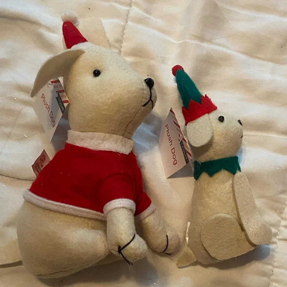 Target Bullseye Playground set of Christmas dogs.